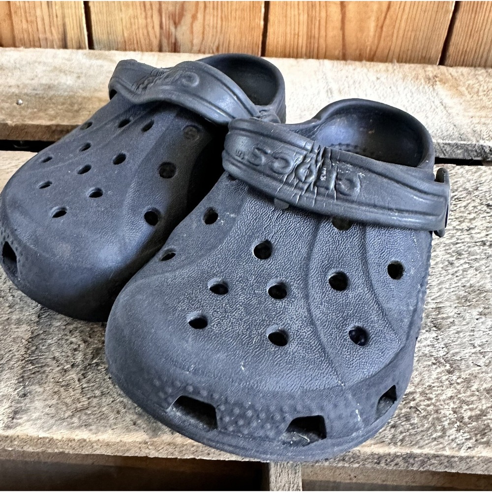 Baby Black Crocs Sandals Sz 4 - 5 Water Camping Summer